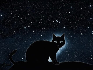 Кошка, ночь